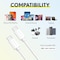 Overtime iOS Compatible Charger Set of 3, 10ft USB-C Charging Cord, White OTDCUSBCTC10WHX3 - alternate 6
